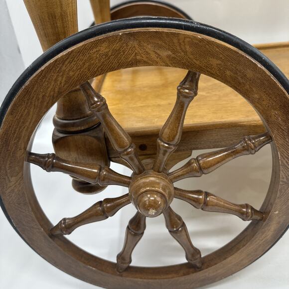 Antique Oak Tea Cart Cushman - Picture 3 of 16